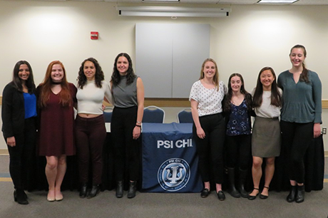 New Psi Chi inductees, April 2018.