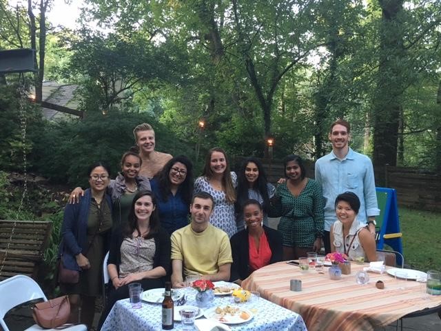 Group photo at doctoral student picnic